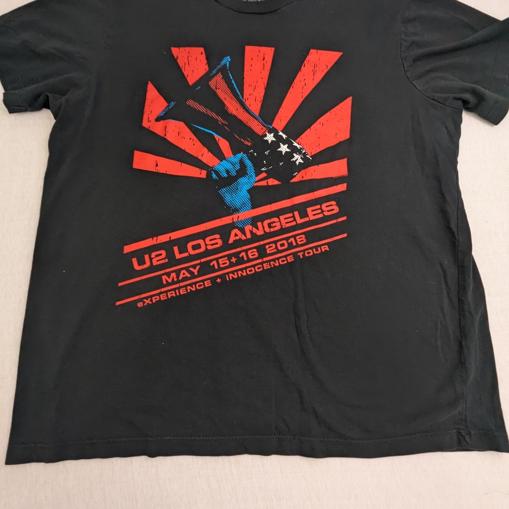 U2 2018 Experience Innocence Tour Los Angeles May 15-18 2018 Concert Tee Large